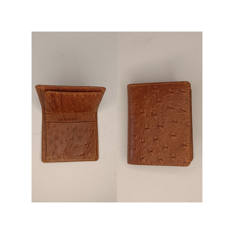 کیف جیبی چرم طبیعی شترمرغ