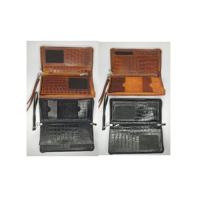 کیف دسته چکی چرم طبیعی گاومیش