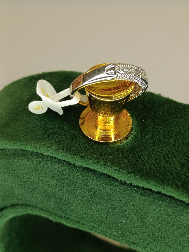 انگشتر دخترانه چهار الماس ژوپینگ xuping آبکاری نقره استیل