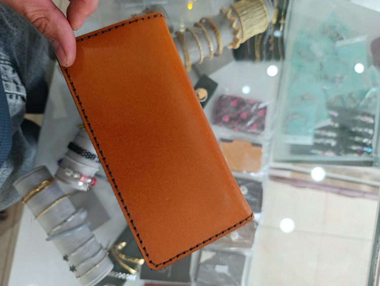 کیف کتی چرم طبیعی گاومیش دست دوز