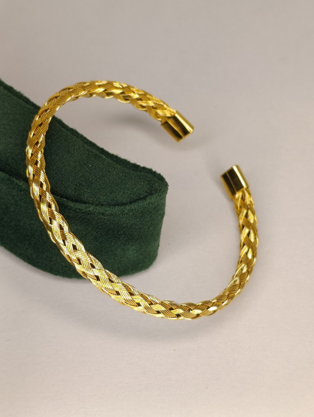 دستبند پسرانه و دخترانه حصیری کارتیر Cartier رنگ ثابت استیل