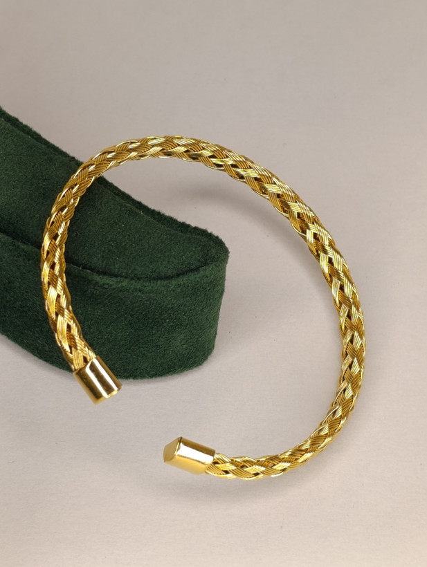 دستبند پسرانه و دخترانه حصیری کارتیر Cartier رنگ ثابت استیل